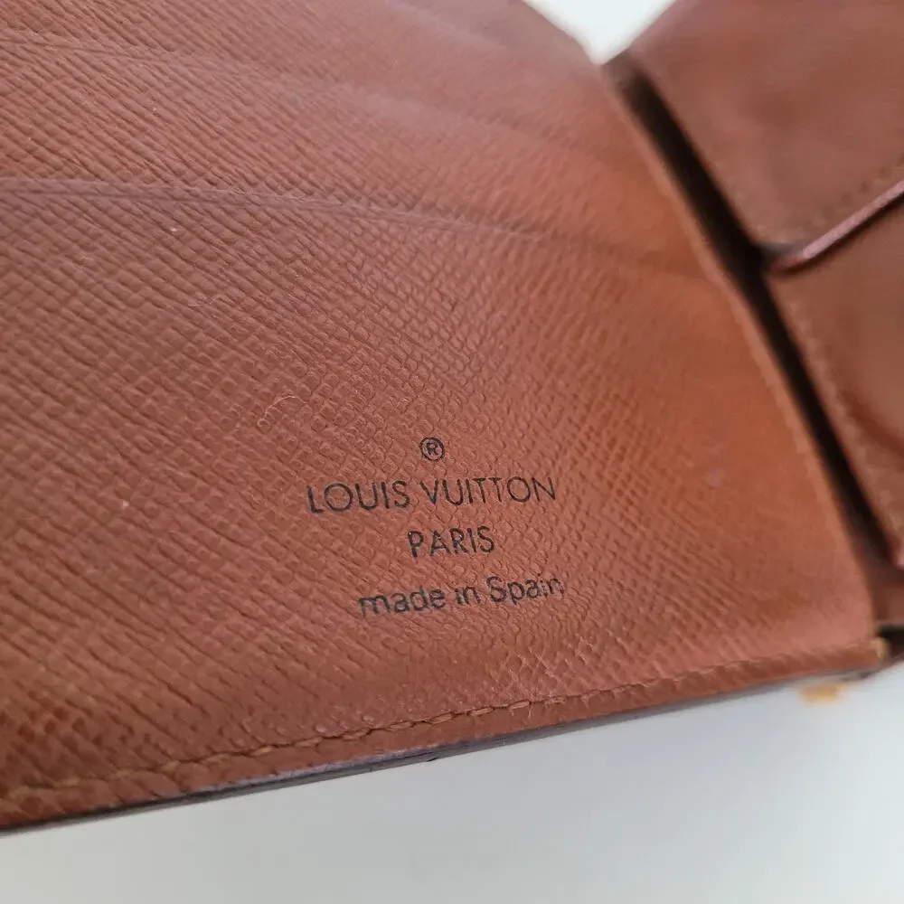 Vintage‎ Louis Vuitton Men's LV Brown Bi-Fold Leather Wallet Monogram Classic